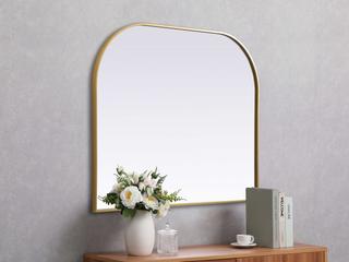 Elegant Lighting Blaire Brass Arch Wall Mirror