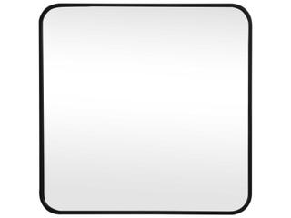 Evermore 24-Inch Square Wall Mirror in Black Metal