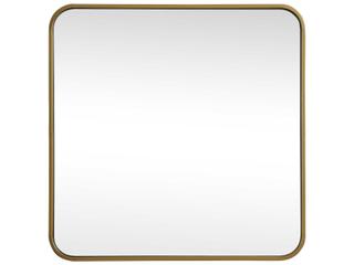 Evermore Square Wall Mirror in Brass