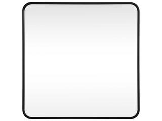 Evermore 30-Inch Square Wall Mirror in Black