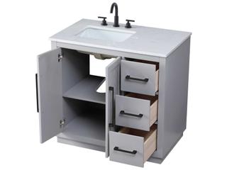 Elegant Lighting Chase Grey Vanity