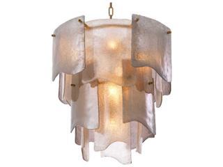 Eichholtz Asinara S Antique Brass Smoke Glass Chandelier
