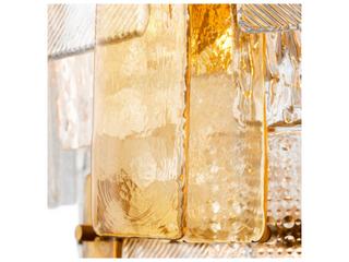 Eichholtz Cassiano Structure Glass Antique Brass Chandelier