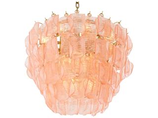 Eichholtz Solange Pink Glass Chandelier