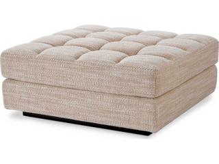 Dean Modular Ottoman Skyward Sand Beige Upholstered