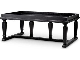 Eichholtz Americana Rectangular Wood Black Veneer Coffee Table