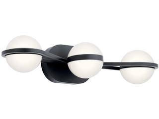 Elan Brettin 3-Light Matte Black LED Vanity Light