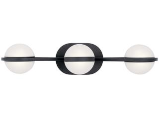 Elan Brettin 3-Light Matte Black LED Vanity Light