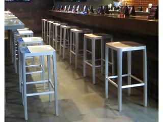 EMU Anna Aluminum Outdoor Patio Bar Stool Set