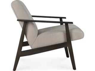 Ethnicraft Aspekt Warm Ash and Teak Dark Brown Lounge Chair