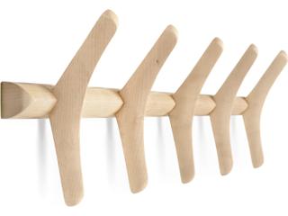 Ethnicraft Pi Wall Coat Rack Varnished Sycamore