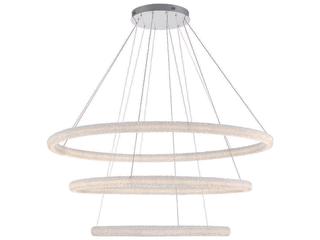 Eurofase Sassi 1-Light Chrome Crystal LED Linear Chandelier