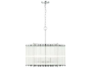 Eurofase Glasbury 6-Light Nickel Drum Chandelier