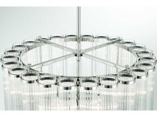 Eurofase Glasbury 6-Light Nickel Drum Chandelier