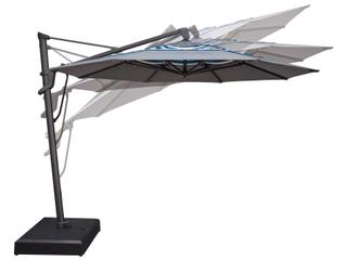 Treasure Garden Special Order Sunbrella Cantilever AKZP Aluminum 11 Foot Octagon Crank Lift Tilt and Lock Outdoor Umbrella