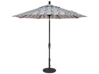 Treasure Garden Market Aluminum 9 Foot Octagon Collar Tilt Crank Lift Outdoor Umbrella