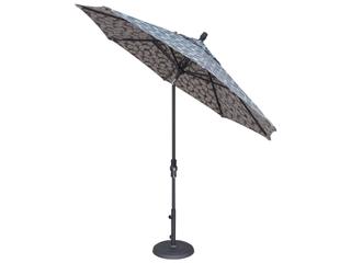 Treasure Garden Market Aluminum 9 Foot Octagon Collar Tilt Crank Lift Outdoor Umbrella