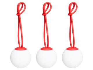 Fatboy Outdoor Bolleke Mini Hanging Lamp (Set of 3) in Red