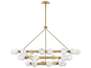Fredrick Ramond Selene 36-Light Lacquered Brass Globe Chandelier
