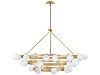 Fredrick Ramond Selene 36-Light Lacquered Brass Globe Chandelier