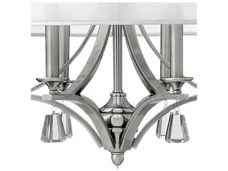 Fredrick Ramond Mime 6-Light Brushed Nickel Crystal Candelabra Drum Chandelier