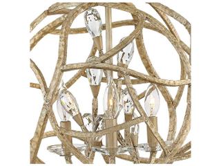 Fredrick Ramond Eve 3-Light Champagne Gold Crystal Candelabra Geometric Chandelier