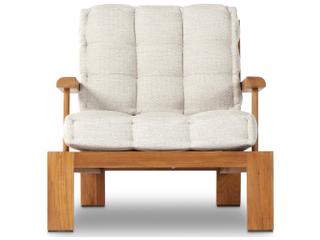 Four Hands Outdoor Solano Faye Sand / Natural Teak Cushion Lounge Chair
