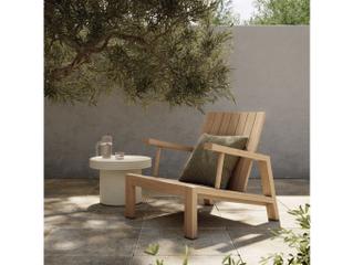 Four Hands Outdoor Solano Washed Brown Teak Lounge Chair