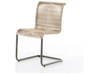 Four Hands Grass Roots Grover Armless Dining Chair Vintage White