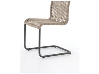 Four Hands Outdoor Grass Roots Gunmetal / Vintage White Polypropylene Dining Chair