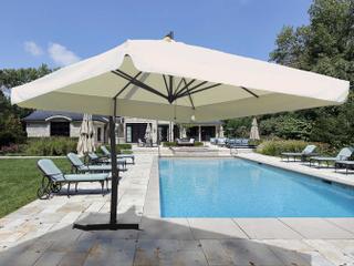 FIM P-series Aluminum 10 x 13 Crank Lift Cantilever Outdoor Patio Umbrella