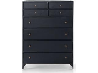 Four Hands Belmont 8-Drawers Black Weathered Bronze Accent Chest