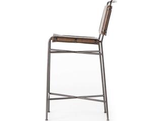 Four Hands Irondale Wharton Distressed Brown Waxed Black Counter Stool