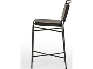 Four Hands Irondale Wharton Distressed Black Waxed Counter Stool