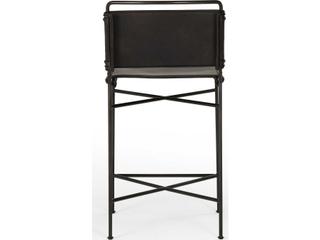 Four Hands Irondale Wharton Distressed Black Waxed Counter Stool