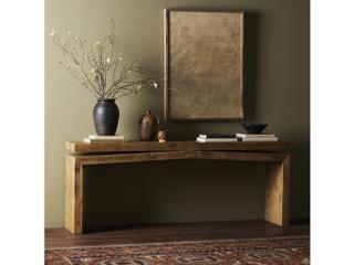 Four Hands Sierra Matthes Rectangular Wood Rustic Natural Console Table
