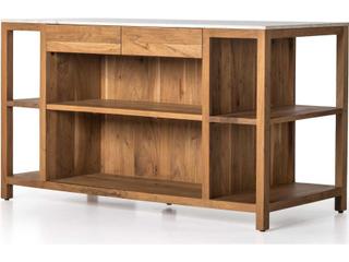 Four Hands Truett Indira White Marble Kitchen Island