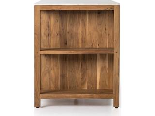 Four Hands Truett Indira White Marble Kitchen Island