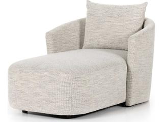Four Hands Farrah Centrale Merino Cotton Gray Upholstered Chaise Lounge
