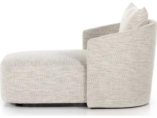 Four Hands Farrah Centrale Merino Cotton Gray Upholstered Chaise Lounge