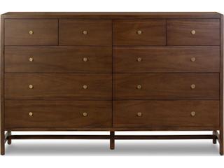 Four Hands Patten Sullivan 10-Drawers Brown Acacia Wood Double Dresser