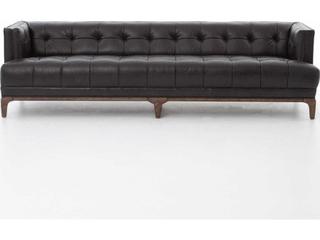 Four Hands Kensington Dylan Black Leather Sofa