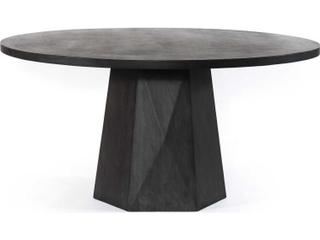 Four Hands Harmon Kesling Round Wood Coal On Mango Dining Table