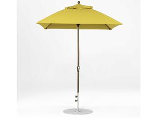 Frankford Monterey Custom Fiberglass Market 6.5 Foot Square Crank Outdoor Umbrella