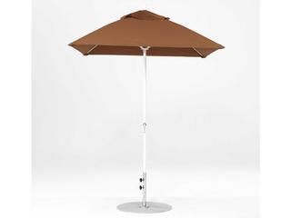 Frankford Monterey Custom Fiberglass Market 6.5 Foot Square Crank Outdoor Umbrella