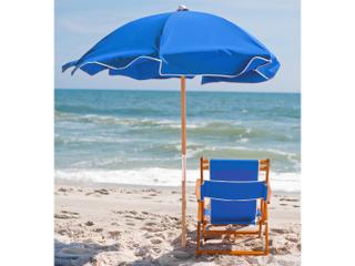 Frankford Quick Ship Avalon Fiberglass Beach 6.5 Foot Hexagon Manual Lift Outdoor Patio Umbrella