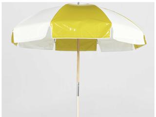 Frankford Quick Ship Emerald Beach Ash Wood 7.5 Foot Octagon Manual Lift Outdoor Umbrella