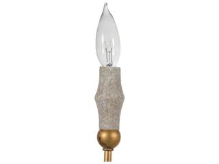 Gabby Clay 6-Light Vintage Gold Gray Candelabra Chandelier