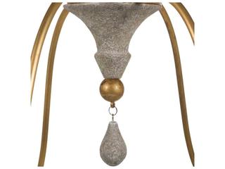 Gabby Clay 6-Light Vintage Gold Gray Candelabra Chandelier