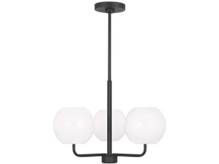 3-Light Rory Chandelier in Midnight Black